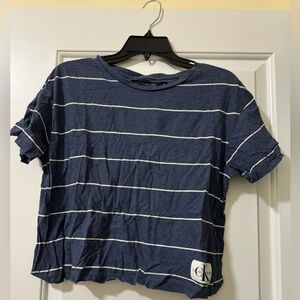 Blue & white stripe shirt